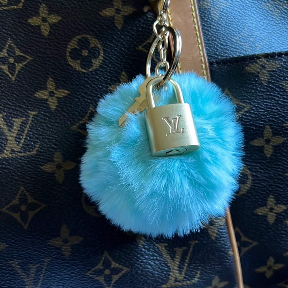 Louis Vuitton Padlock and Key Set on Keychain